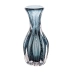 Vaso De Vidro Italy Azul Escuro Estilo Murano Decoração 8X18Cm