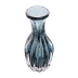 Vaso De Vidro Italy Azul Escuro Estilo Murano Decoração 8X18Cm