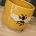 Vaso Cachepot Plantas Cerâmica Honey Bee Abelha 10,6X11,6Cm